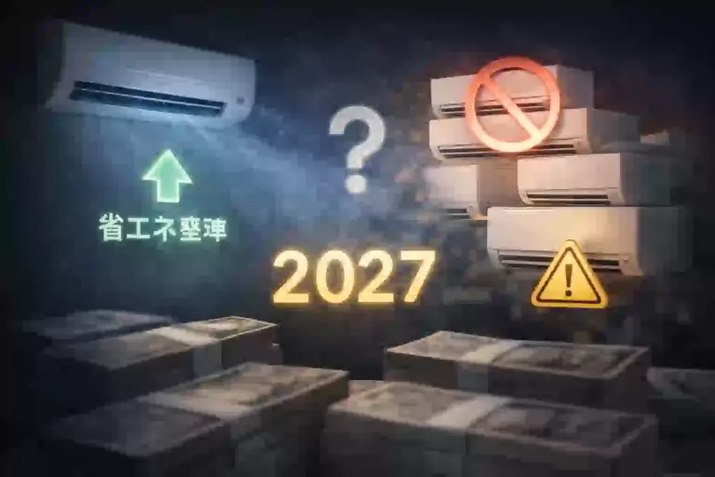エアコンの省エネ基準が2027年に変わる仕組みを、生活目線で整理した図