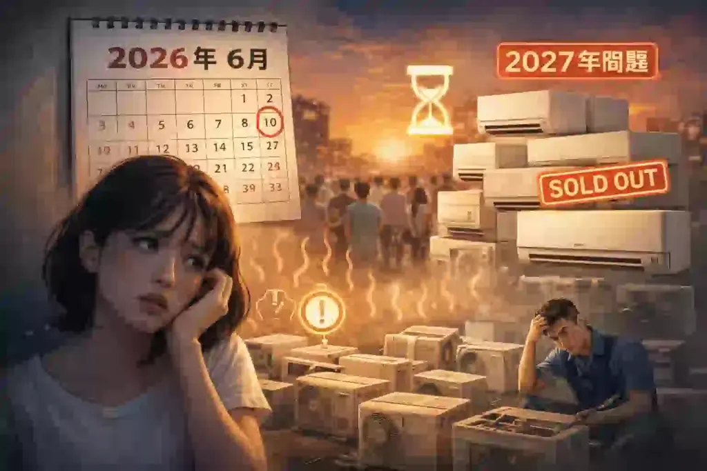 2027年問題が今年や来年の夏の不安につながる理由を時系列で示した図