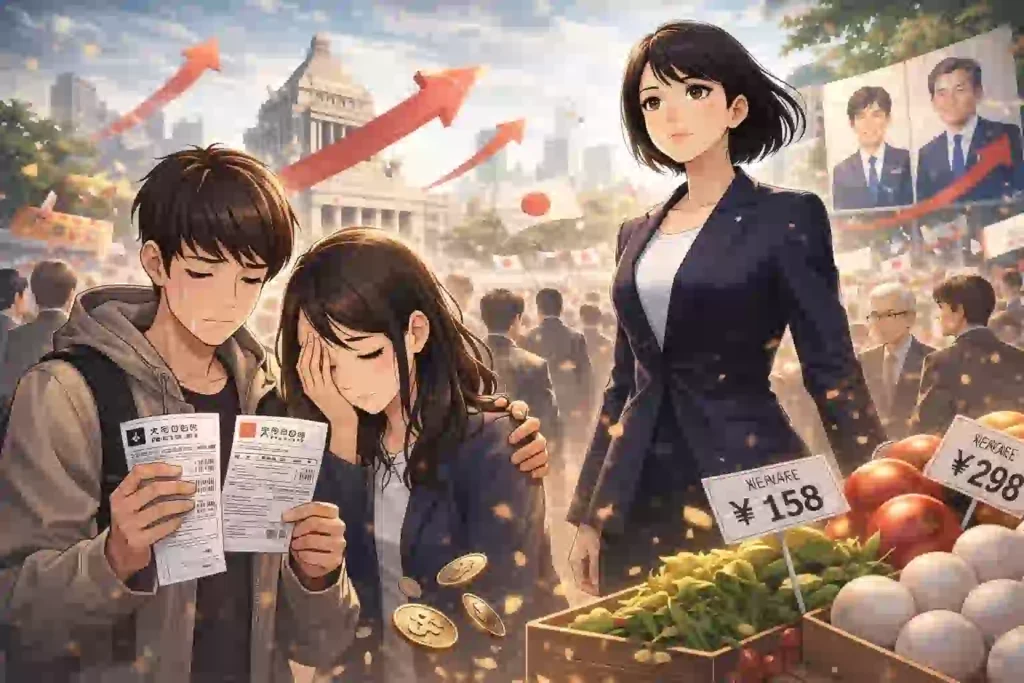 解散総選挙を「迷惑」と感じながらも、政治に期待を残す国民の複雑な感情を示した図