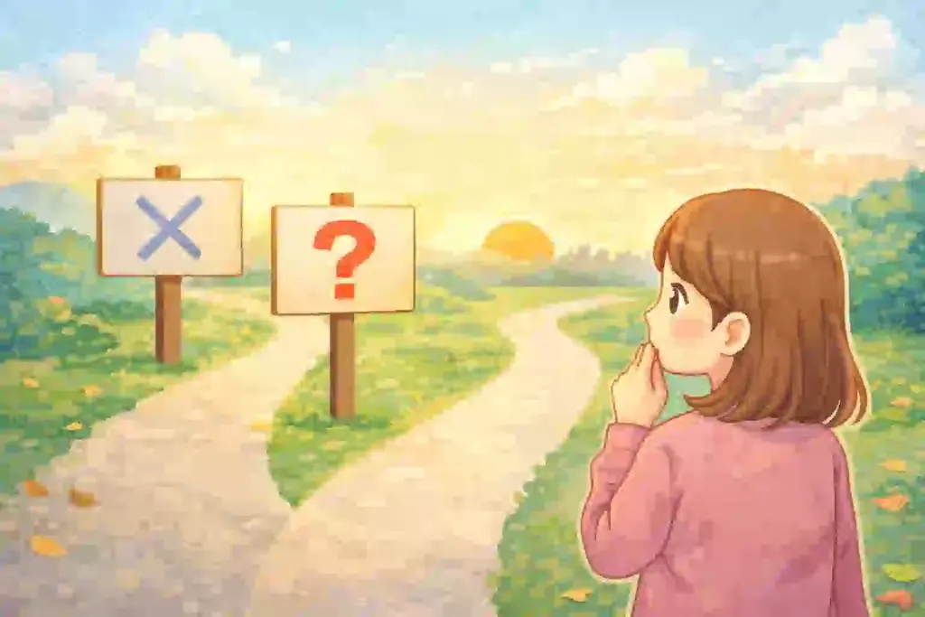 ニュースと向き合い落ち着いて考える人のイメージ 