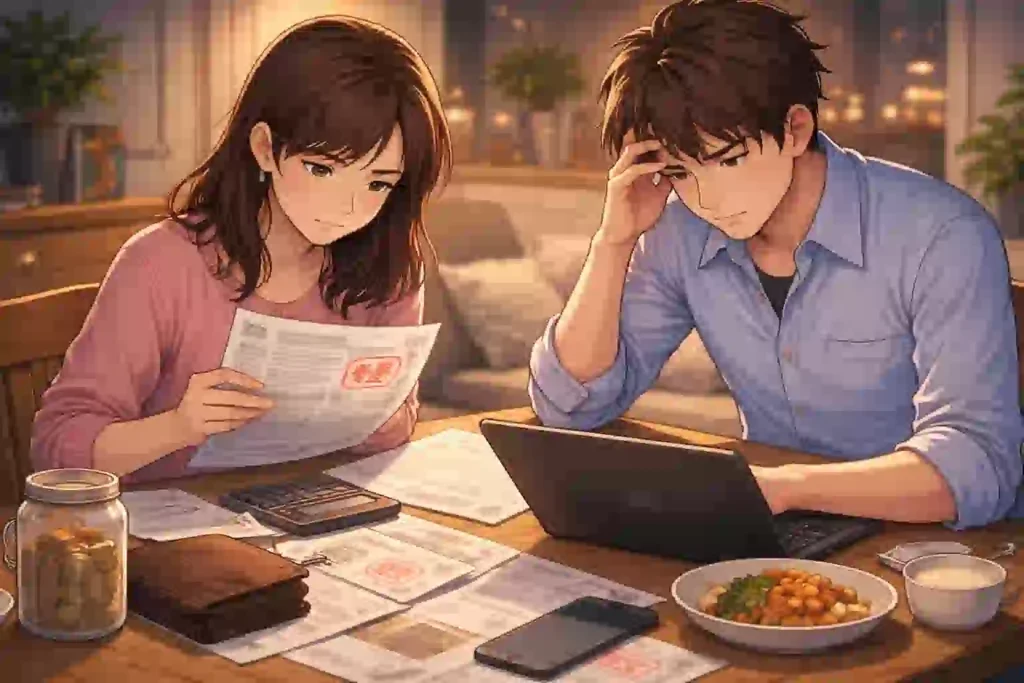 成長段階の異なるスギ林の風景